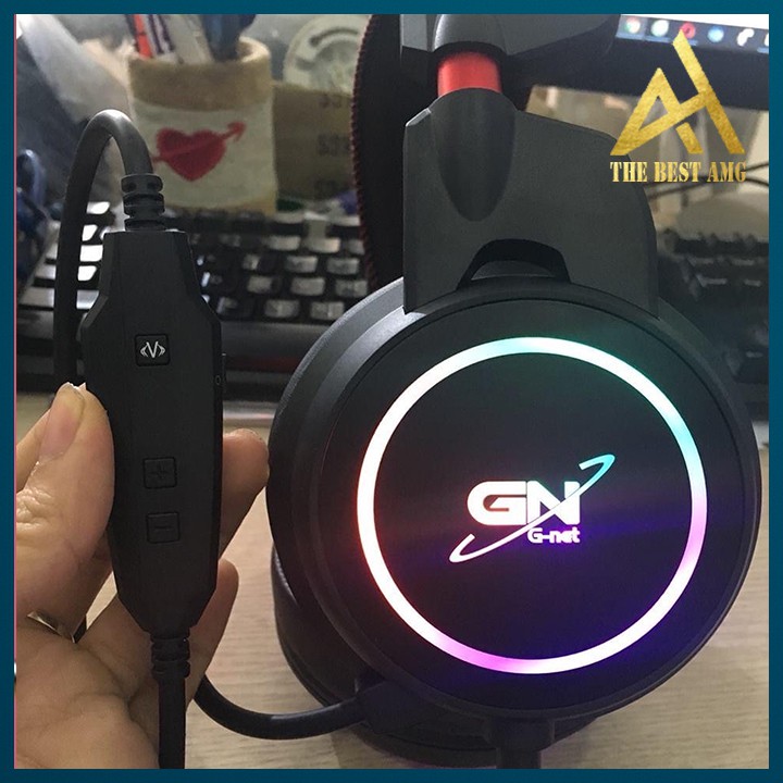 Tai Nghe Gaming Có Dây Headphone Chụp Tai GNET GH9 Đèn LED - Tai Nghe Nhạc Máy Vi Tính Laptop Game Thủ Có Micro