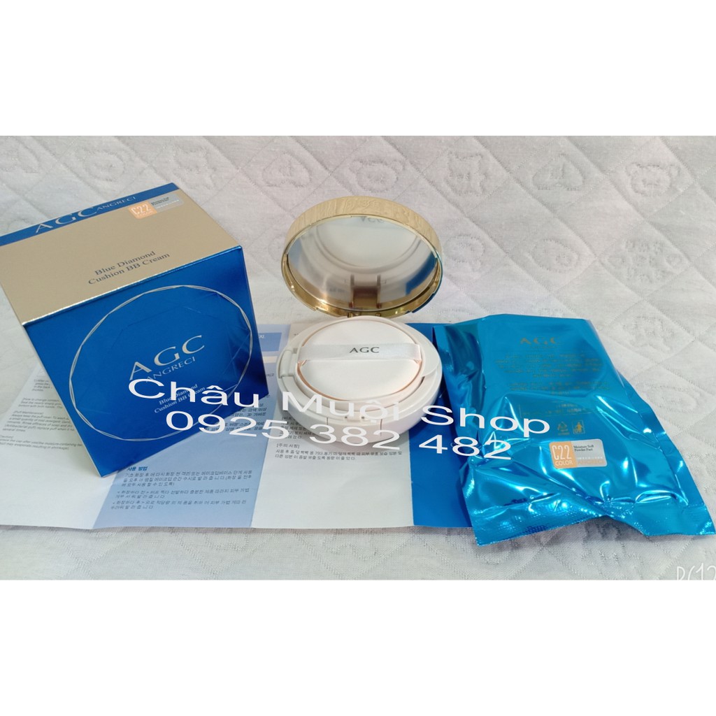 Xả Kho Phấn Nước AGC Blue Diamond Cushion BB Cream + 1 Lõi Thay Thế - Date20/04/ 2022 | BigBuy360 - bigbuy360.vn