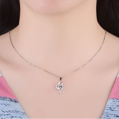 Dây chuyền mặt trái tim siêu xinh siêu rẻ bạc S925 - DC24