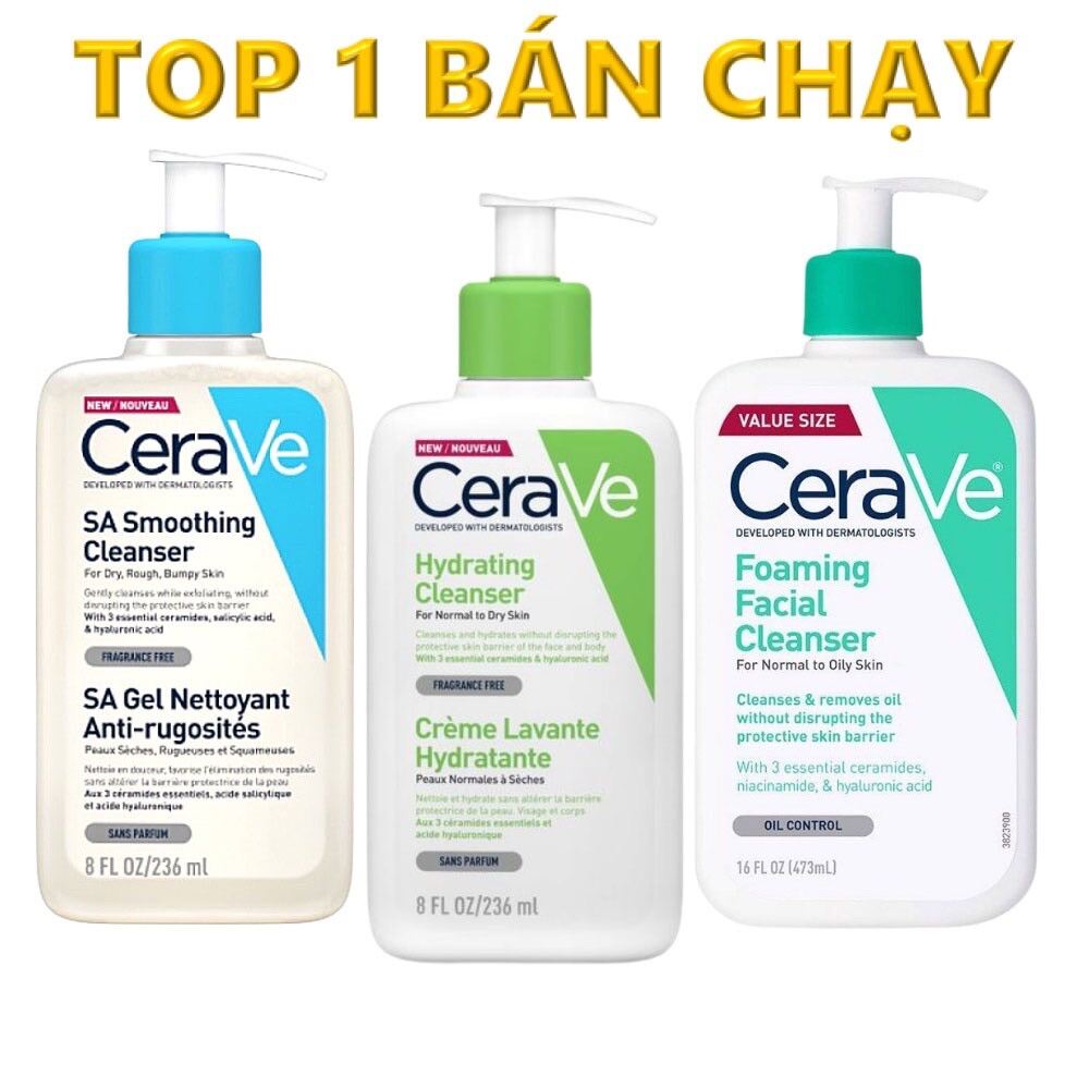 Sữa rửa mặt CeraVe,Srm CeraVe