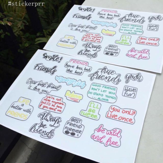 Sticker dán : motivation - friends