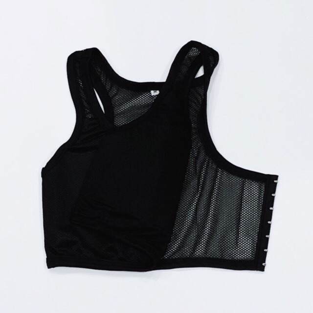 Áo nịt tomboy dạng lưới thông thoáng có bản nịt trước nó ngực | BigBuy360 - bigbuy360.vn