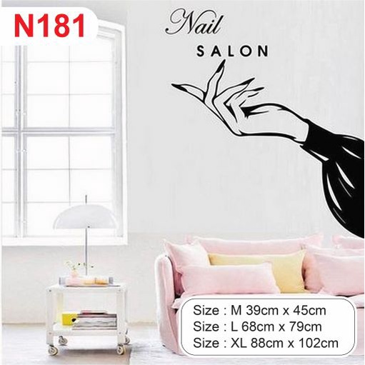 Decal trang trí tiệm Nails - Spa, thu hút khách hàng, tạo điểm nhấn, xóa tan khoảng trống trên tường, tăng doanh thu P12