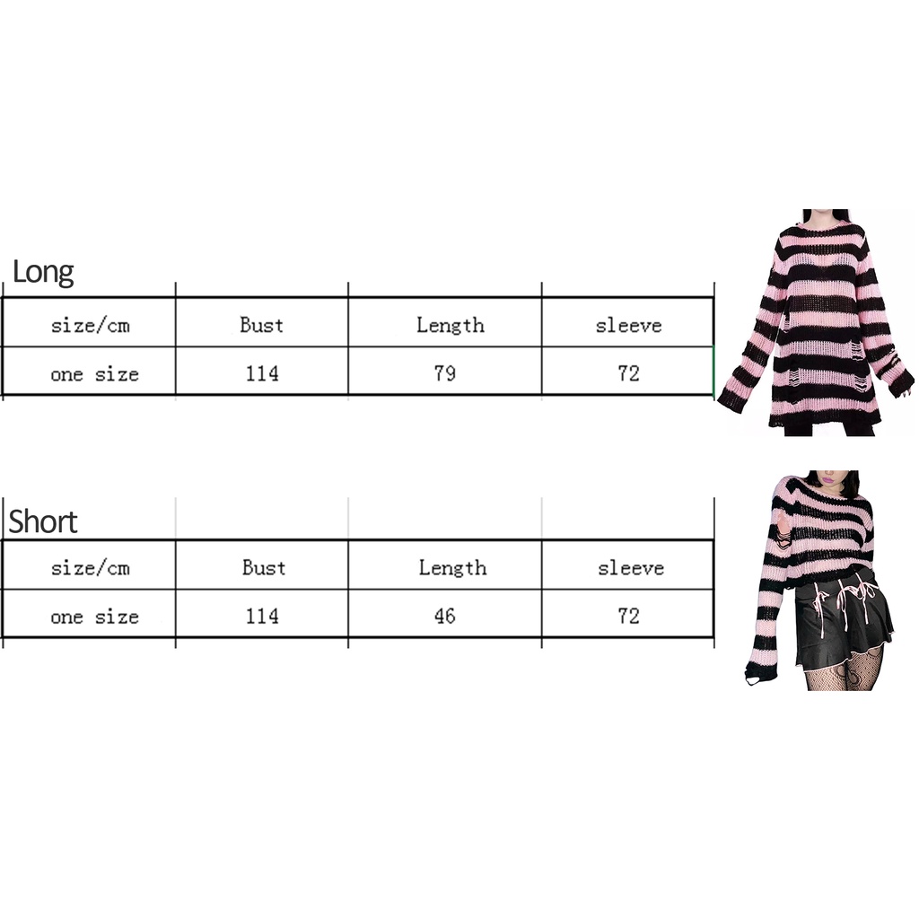 Áo len tay dài cổ tròn họa tiết kẻ sọc màu sắc thời trang cho nữ