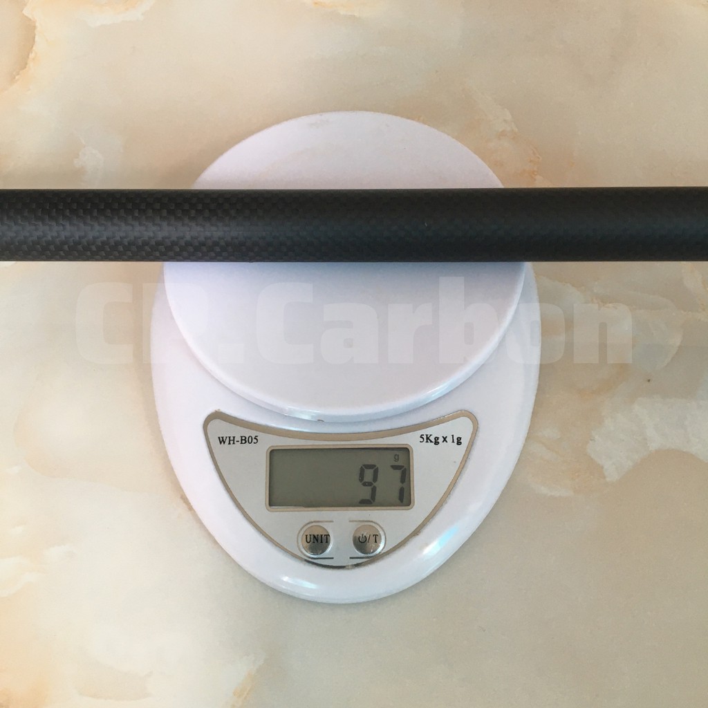 Ống carbon 3K rỗng dài 1 mét, đường kính ngoài 21mm, đường kính trong 19mm