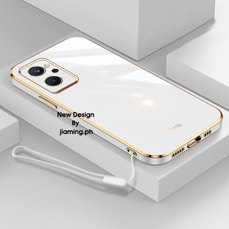 Ốp Điện Thoại Mềm Màu Kẹo Thiết Kế Mạ Viền 2022 Cho OPPO Realme 9i A96 K10 4G