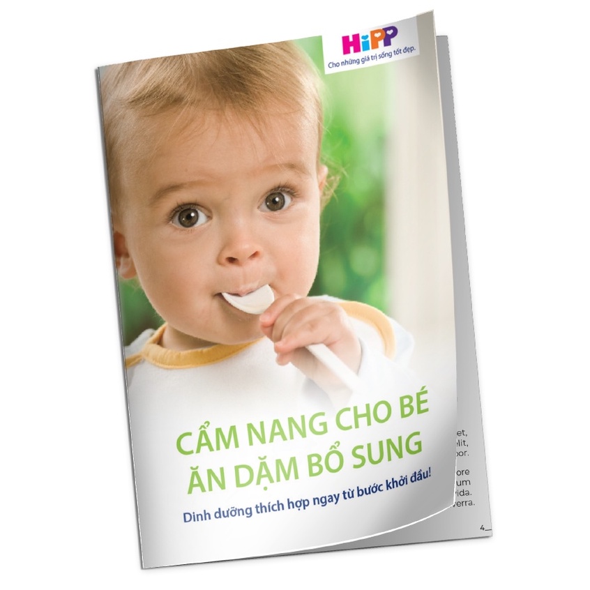 [GIFT] Cẩm nang cho bé ăn dặm bổ sung HiPP (1 quyển_Sách)