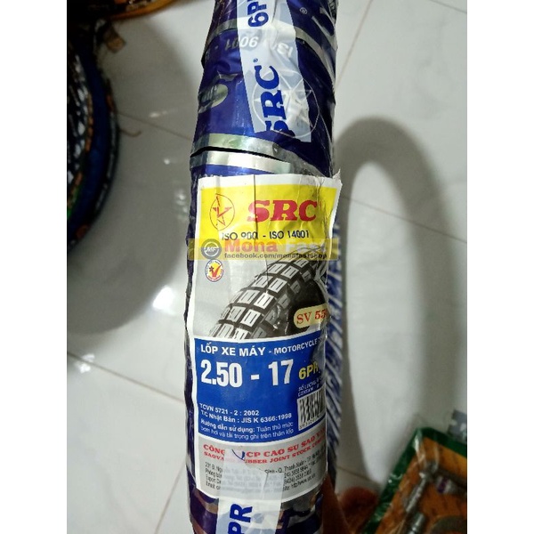 Lốp địa hình gai cục 2.50-17 6pr hiệu SRC sao vàng