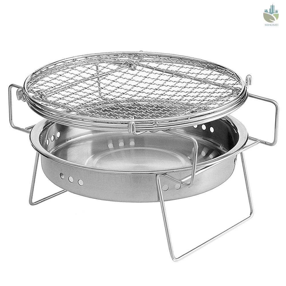 Vỉ Nướng Bbq Dạng Tròn Bằng Thép Không Gỉ Tiện Dụng