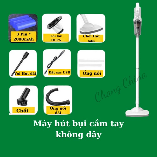 Máy hút bụi cầm tay không dây Suitu ST - 6101EG - Máy hút bụi cầm tay không dây nhà và ô tô Suitu ST - 6101EG