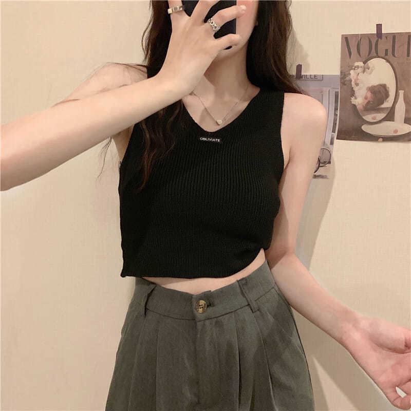 Áo Dệt Kim Hai Dây Cổ Chữ V Phong Cách Âu Mỹ Thời Trang Mùa Hè Dành Cho Nữ