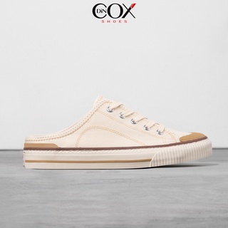 Hình ảnh Giày Sục Đạp Gót Mules Vải Sneaker Unisex Tăng Chiều Cao 4cm DINCOX E10 Off/white