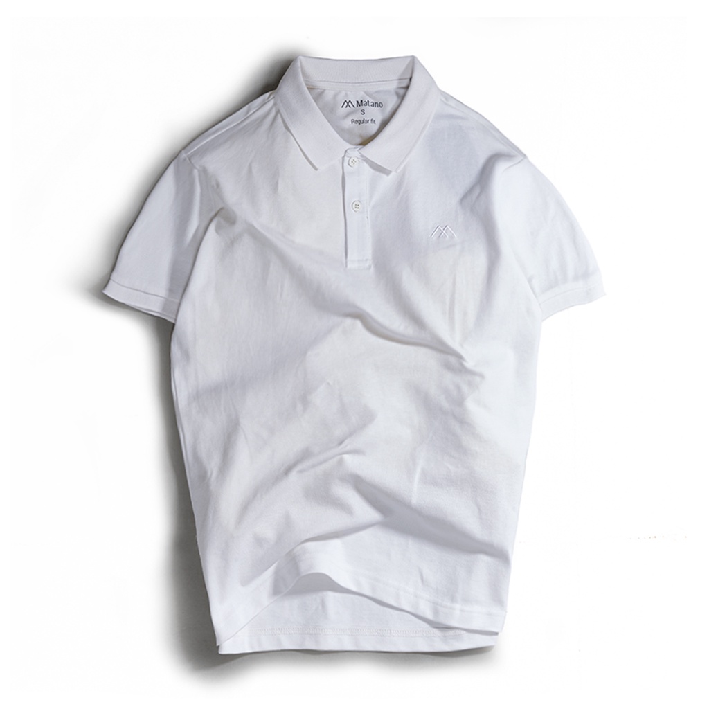 Áo polo nam trắng trơn basic đẹp MATANO - Áo thun nam có cổ trụ bẻ, vải cá sấu cotton cao cấp chính hãng giá rẻ 023 | BigBuy360 - bigbuy360.vn