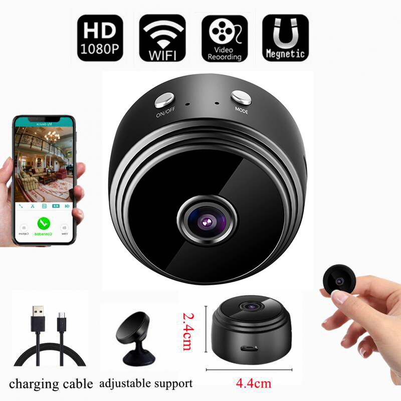 Camera An Ninh Mini HD 1080P WiFi IP Chống Trộm Có Tầm Nhìn Đêm Cho Điện Thoại Di Động
