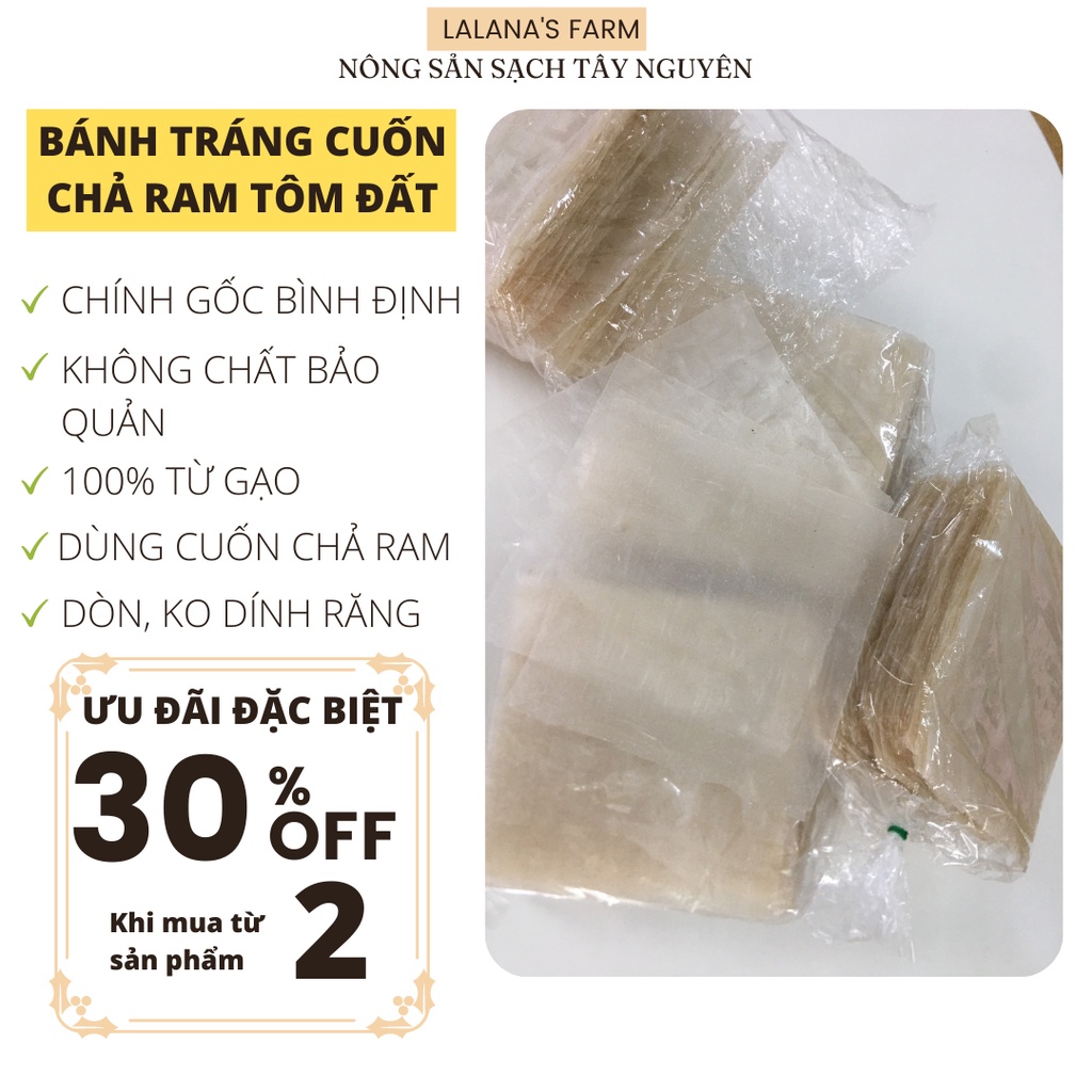Bịch Bánh Tráng Bình Định Cuốn Chả Ram - 65 Cái/1 Bịch - Đặc sản Bình Định