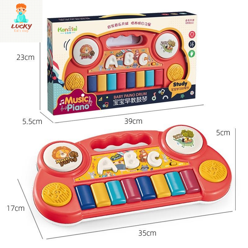 Đồ chơi trẻ em , đồ chơi âm nhạc đàn piano mini Baby Piano Drum chất liệu nhựa ABS an toàn cho bé thỏa sức vui chơi