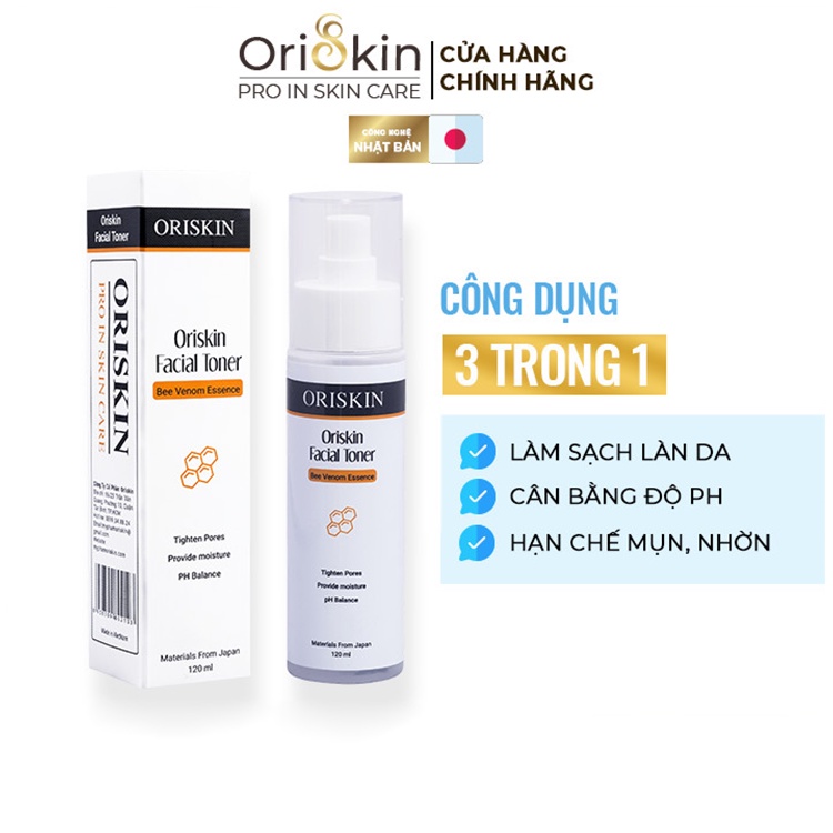 Toner Cho Da Dầu Mụn Oriskin Facial Toner 120ml, Nước Cân Bằng Da, Dưỡng Ẩm, Cân Bằng Da.