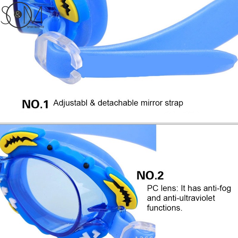 Kính Bơi Chống Tia Cực Tím / Nước / Tia Cực Tím / Tia Cực Tím Họa Tiết Hoạt Hình Cho Bé Trai