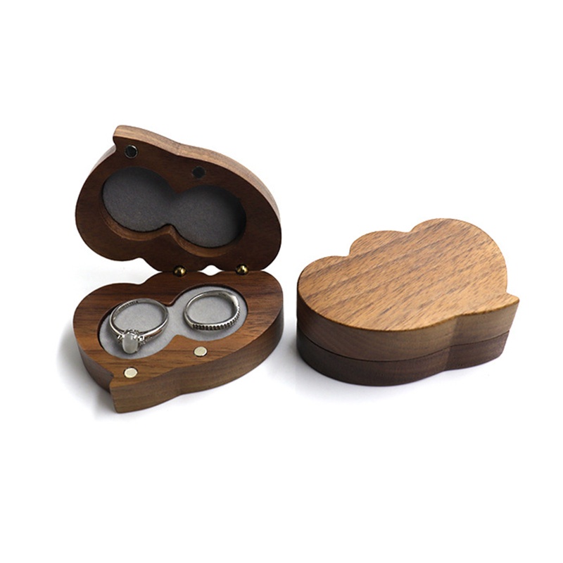 Hộp Đựng Nhẫn Đính Hôn Bằng Gỗ Thủ Công Dành Cho Nam Và Nữ
