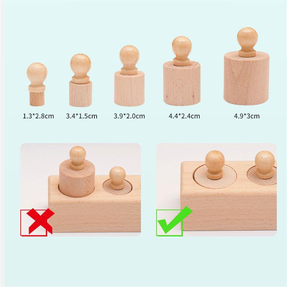 Đồ Chơi Khối Xi Lanh Màu Cầu Vồng Giáo Dục Montessori