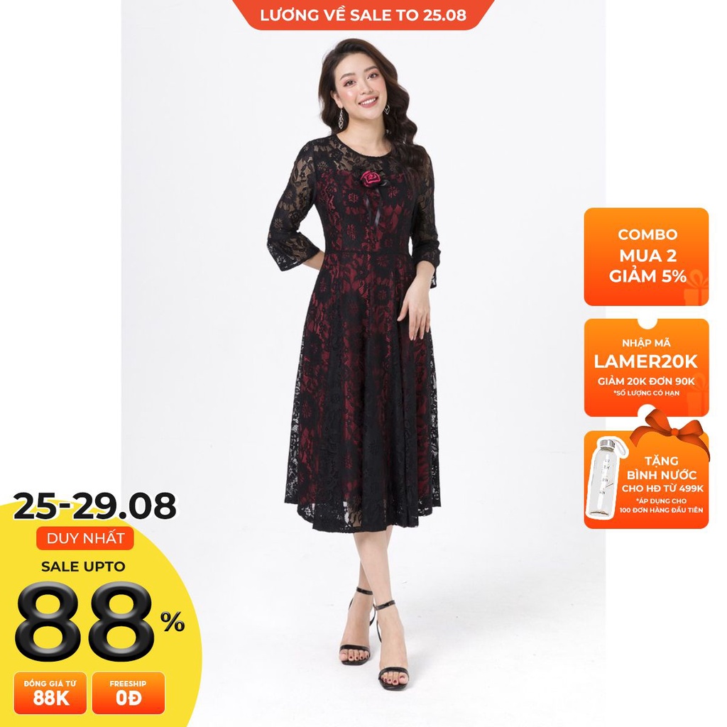 Đầm nữ ren xòe tay loe LAMER L63L19Q028