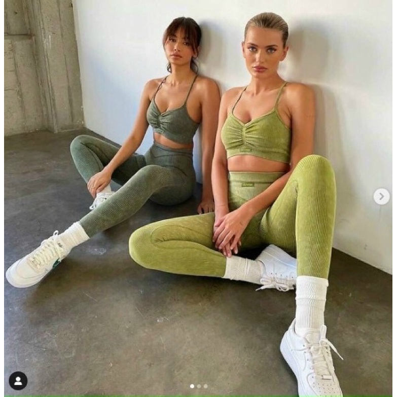 Set Đồ Tập Gym Nữ Yoga Aerobic Áo Bra Quần Dài Legging Tôn Dáng Nâng Mông