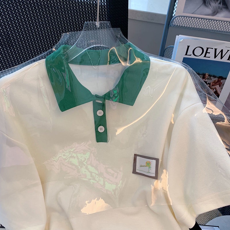 Áo polo Tay Ngắn Dáng Rộng Thời Trang Mùa Hè Mới Cho Nữ