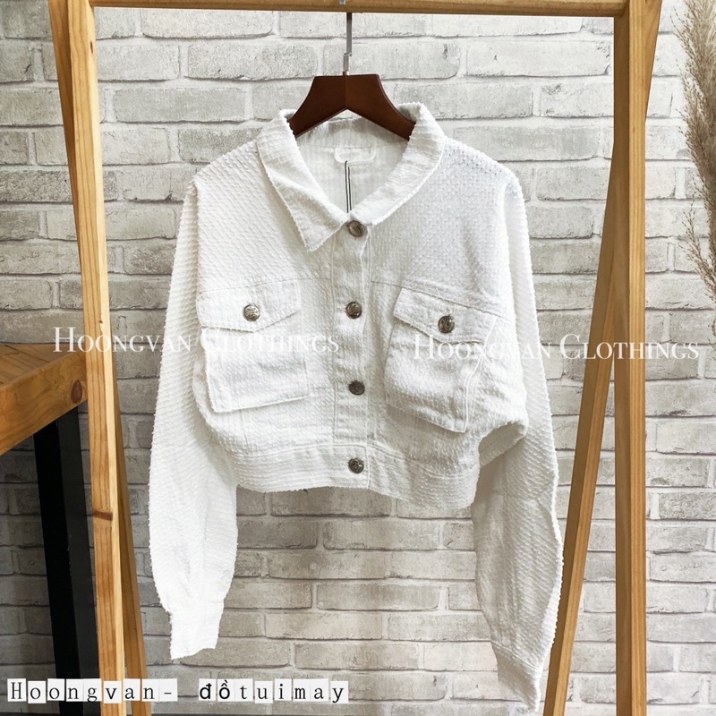 Áo Khoác Jean Móc Xù