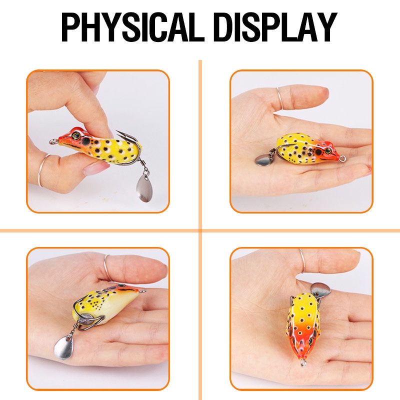 Mồi câu cá giả tokushima hình ếch có lưỡi câu sắc bén