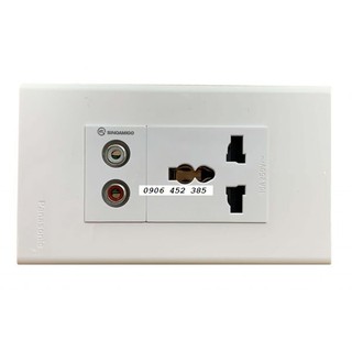 Mặt âm tường ổ điện 3 chấu và ổ cắm Audio Panasonic