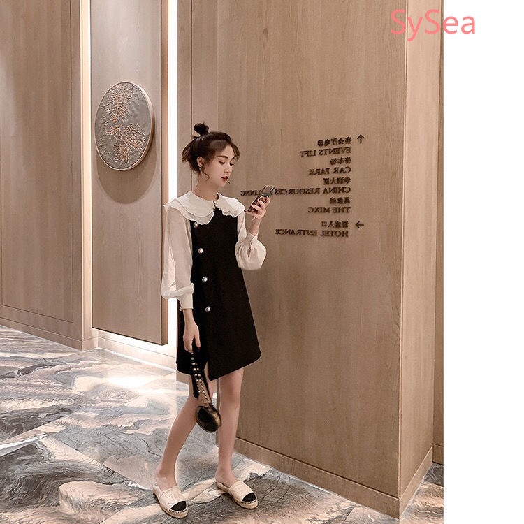 Đầm Voan Dài Tay Dáng Rộng Thời Trang Mùa Thu Pháp Dành Cho Nữ