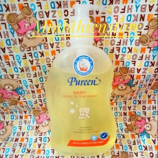 Sữa tắm gội toàn thân Pureen cho trẻ sơ sinh với Pro Vitamin B5 và E (500ml)