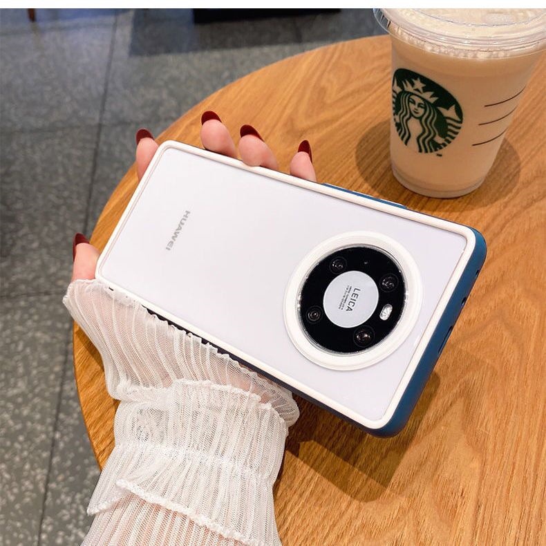 Ốp điện thoại khung màu tương phản bảo vệ toàn diện cho Huawei Mate30 4Pro Mate 40RS Porsche P30 P40 P50 Pro