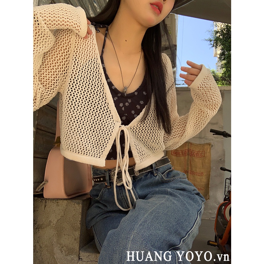 Áo Khoác Cardigan Mỏng Chống Nắng Thời Trang Mùa Hè Phong Cách Hàn Quốc Cho Nữ
