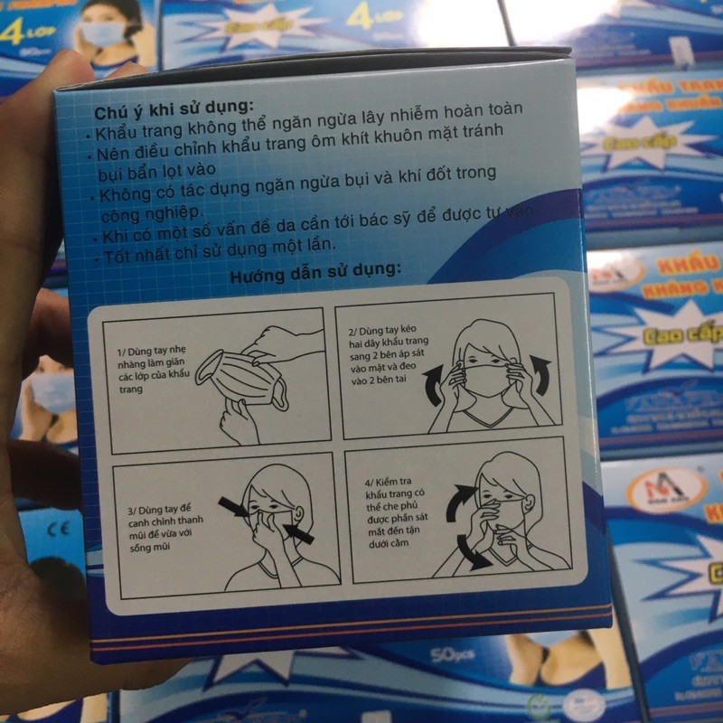 [ FREE SHIP ĐƠN 50k] KHẨU TRANG NAM ANH 4 LỚP HỘP 50 CÁI | BigBuy360 - bigbuy360.vn