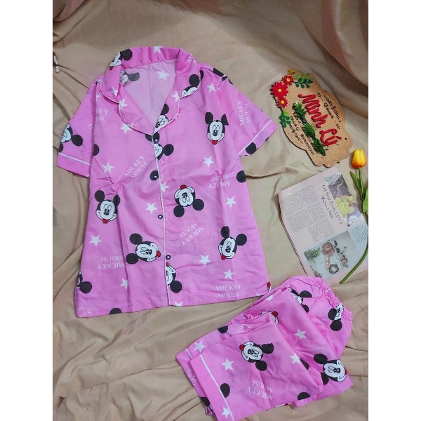 bộ ngủ nữ pijama tay ngắn quần dài  nhiều mẫu🍀 | BigBuy360 - bigbuy360.vn