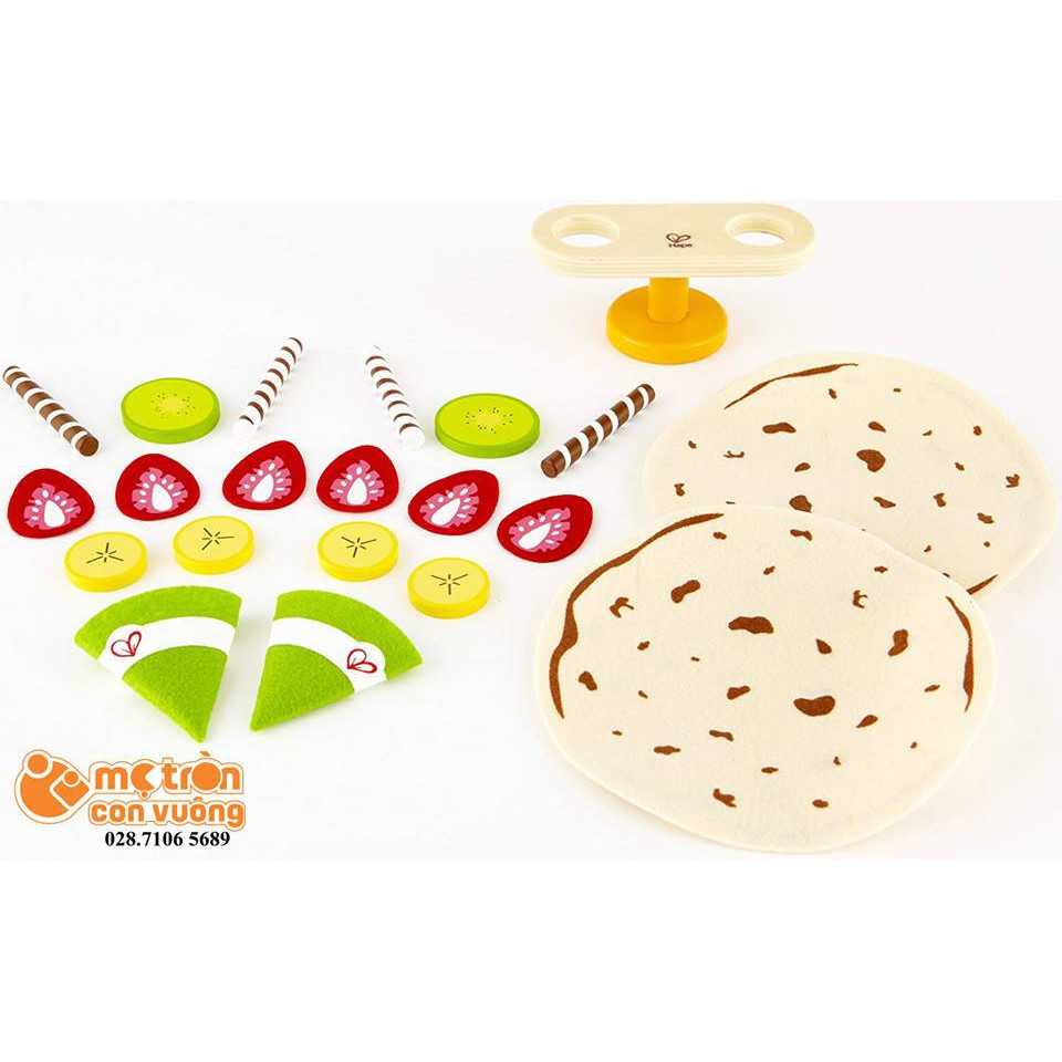 Hape Crepes Kid's Wooden Kitchen Play Food Set and Accessories