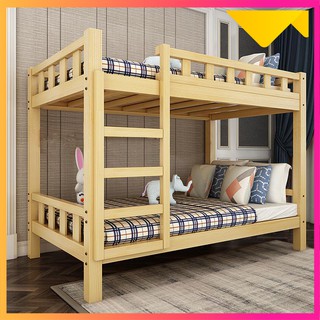 Giường tầng gỗ thông mộc 80x190x160cm