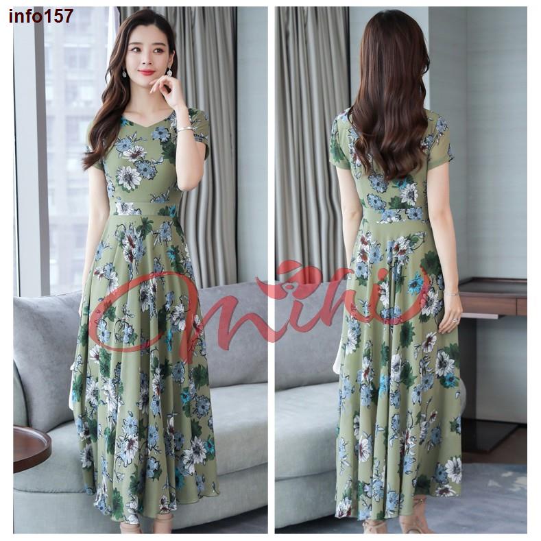 miu-miu♠♚♈Váy Đầm Trung Niên Nữ Cho Mẹ Họa Tiết Dáng Dài V04 - Thời Trang Cho Người Lớn Tuổi Trung Tuổi U40 U50 Giá Rẻ Đ | BigBuy360 - bigbuy360.vn