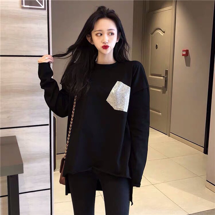 ÁO TAY DÀI FORM RỘNG CÓ TÚI SIÊU HOT