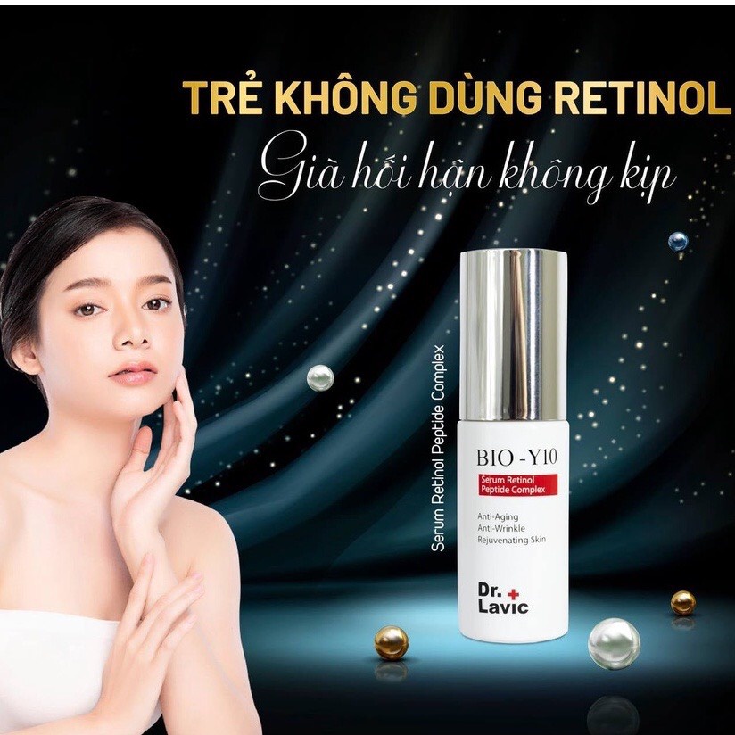 Serum chăm sóc da mụn Dr.Lavic BIO-Y10 Retinol Peptide Complex chống lão hoá công nghệ USA 15ml DR924