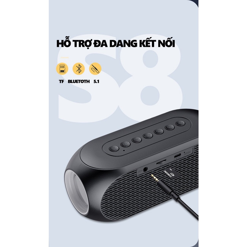 Loa bluetooth tích hợp màn hình led hiển thị đồng hồ báo thức, đài Fm - Phụ kiện công nghệ 88