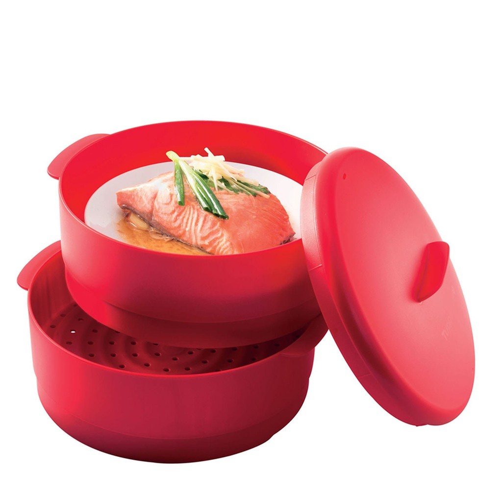 [ CHÍNH HÃNG ] Xửng hấp cao cấp Tupperware Steam It 2 Tầng - Nhựa Nguyên Sinh an toàn cho sức khỏe - Chịu nhiệt