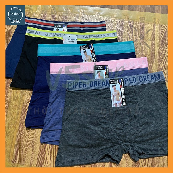 Quần lót nam boxer quần sịp đùi cotton thun lạnh thông hơi co giãn thoáng mát SĐ1