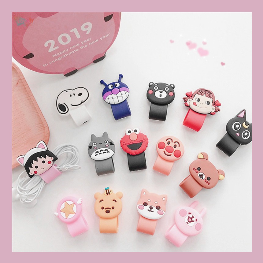 Phụ Kiện Bảo Vệ Dây Cáp Hình Hoạt Hình Dễ Thương Tiện Dụng