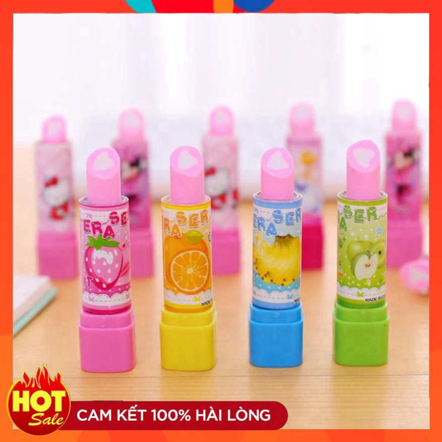 Gôm tẩy bút hình cây son, kiểu dáng bắt mắt, không chứa chất độc hại, nhiều màu sắc thú vị 7462 AQ Kids store