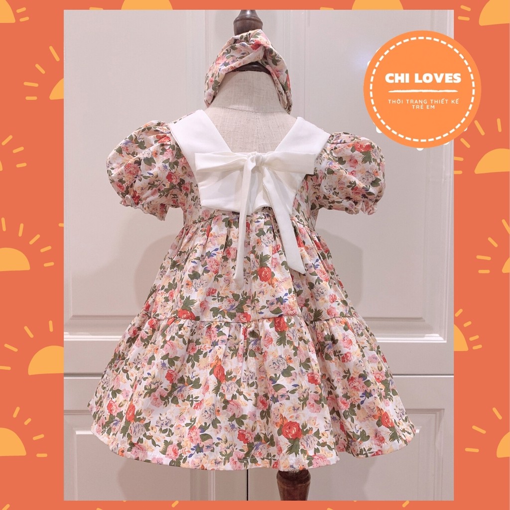 Đầm bé gái 1.2.3.4.5.6.7. 8 tuổi , váy công chúa cho bé gái hàng thiết kế cao cấp CHI LOVES (Mẫu V4)