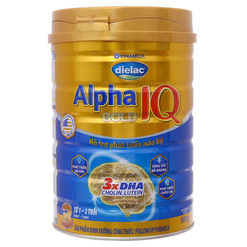 [CHÍNH HÃNG] Sữa Bột Vinamilk Dielac Alpha Gold IQ 3 - Hộp 900g