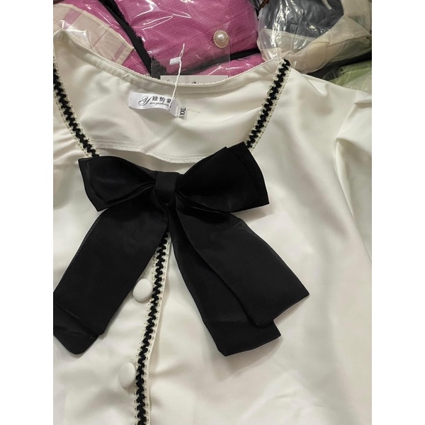 Bigsize 55-95kg sét áo nơ phối chân váy