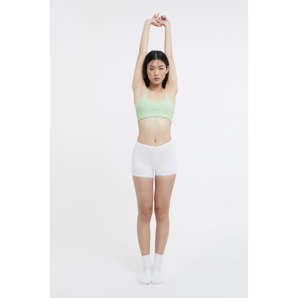 TheBlueTshirt - Áo Hai Dây Nữ Màu Xanh Nhạt - The Eyeconic Rib Bra - Soft Green